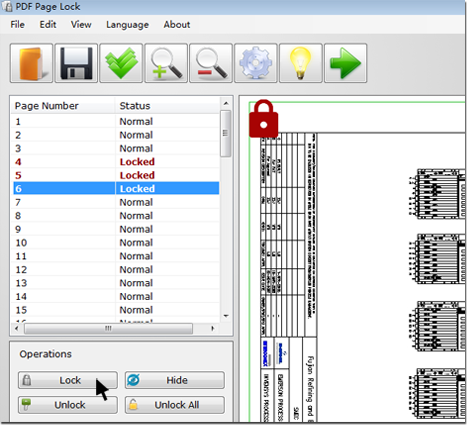 Lock PDF Pages